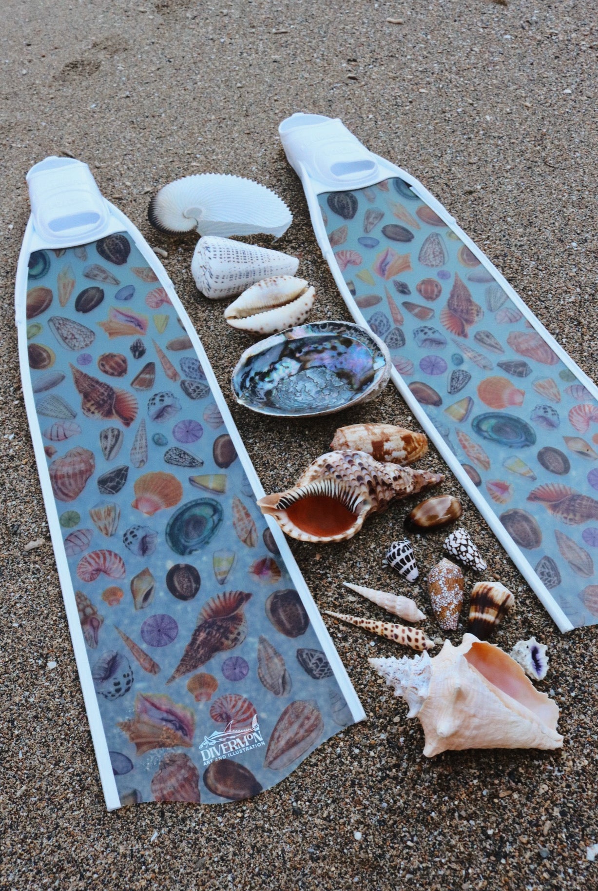 SHELLS WHITE FREEDIVING FINS