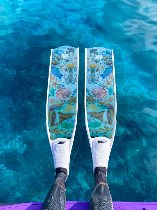 RAINBOW WHITE FREEDIVING FINS